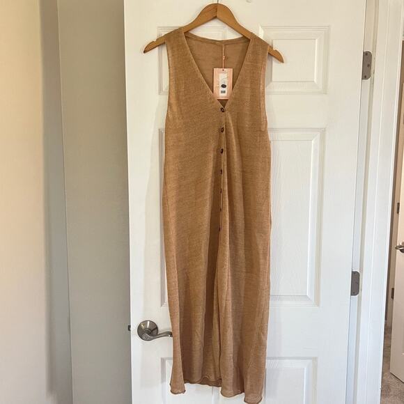 Cult Gaia Knits Holly Knit Cardigan Light Camel NWT Small - Picture 5 of 9